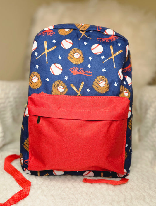 Baseball Navy/Red Backpack