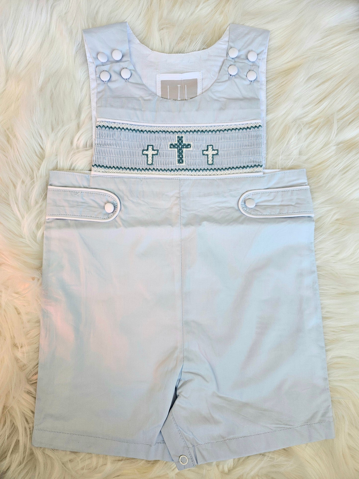 Three Cross Smocked Boys JonJon #473