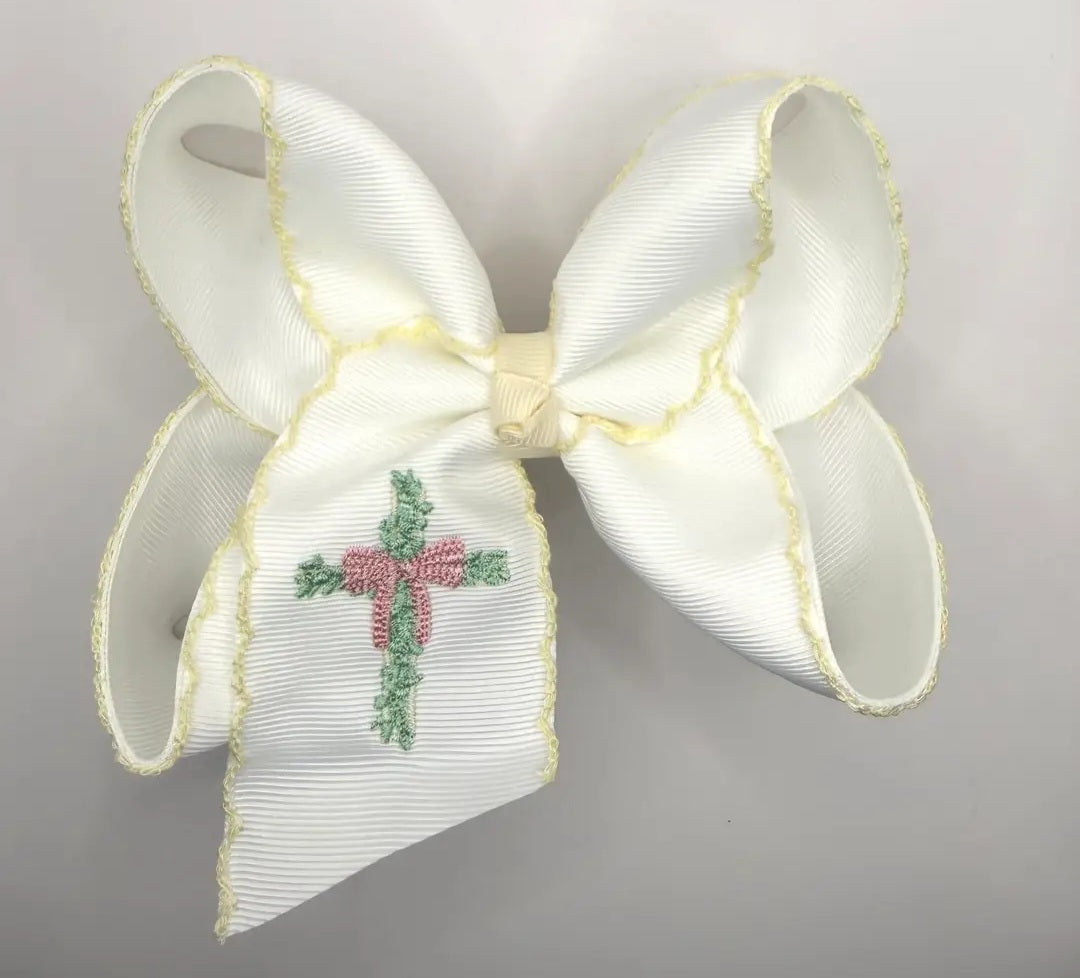 Easter Cross Clip Hairbow