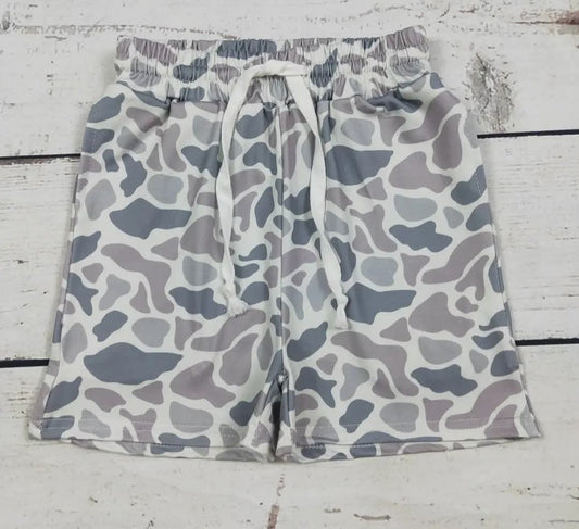 Grey Camo Boys Summer Shorts #450