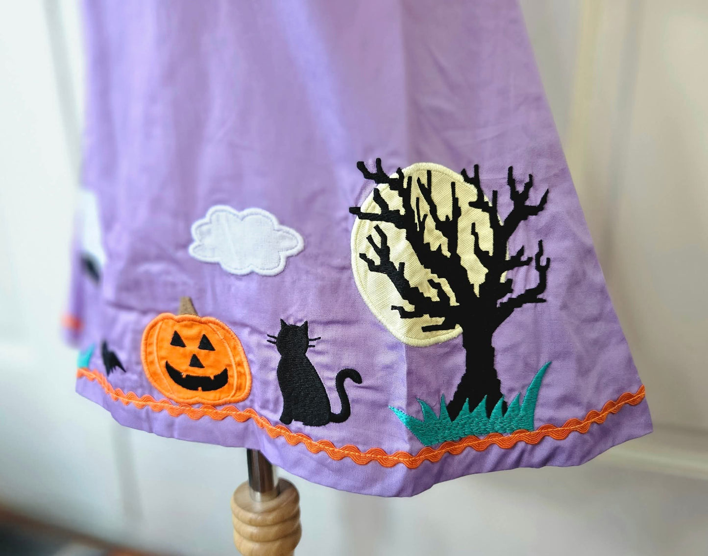 Purple Embroidered Halloween Dress #476