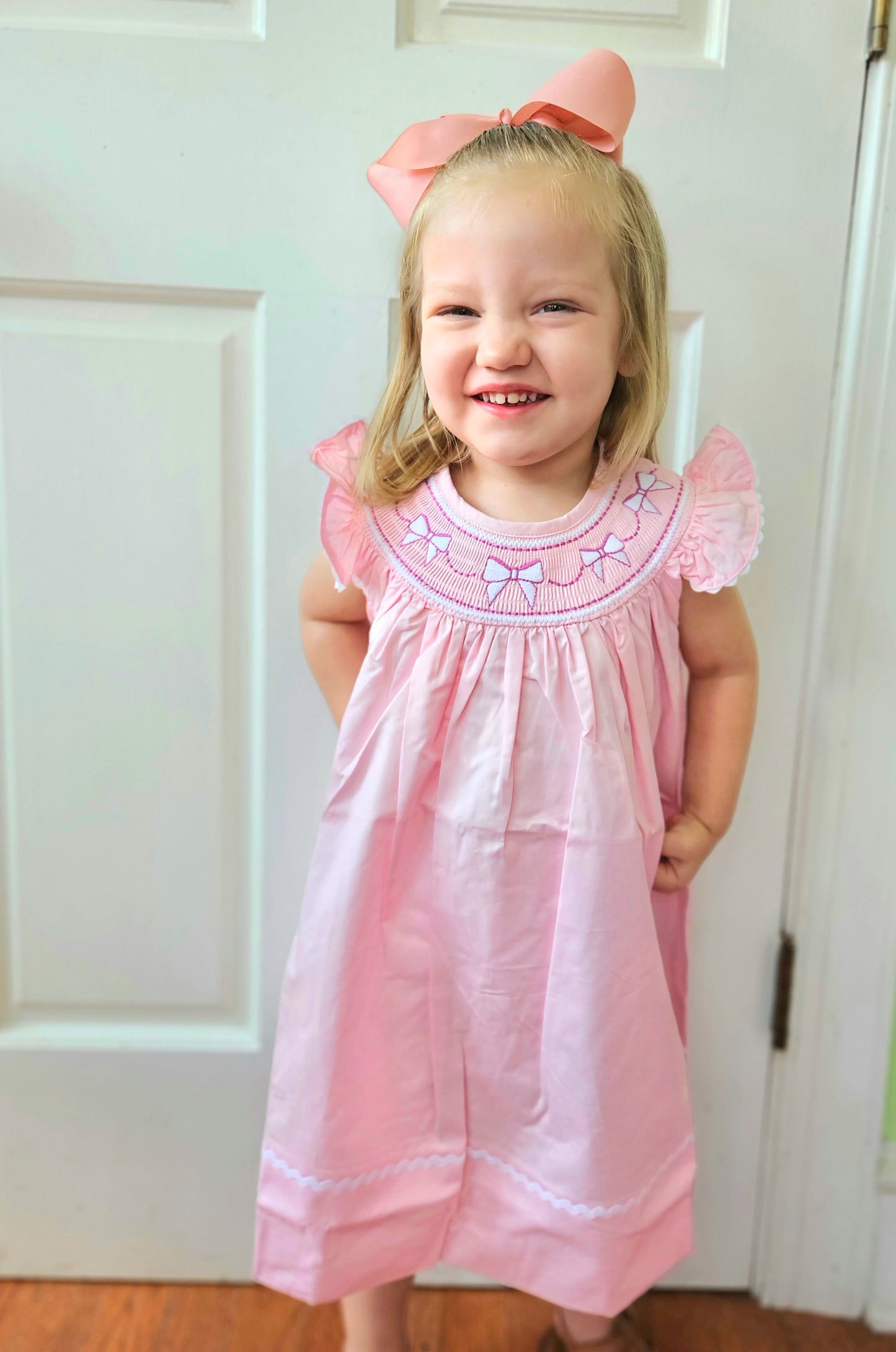 Bows and Ruffles Smock Dress