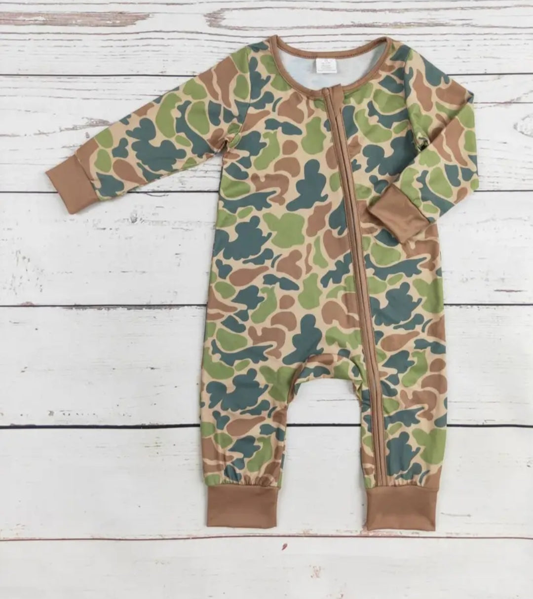 Brown/Green Camo Zippy Sleeper #575