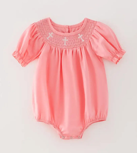 Blush Cross Girls Bubble