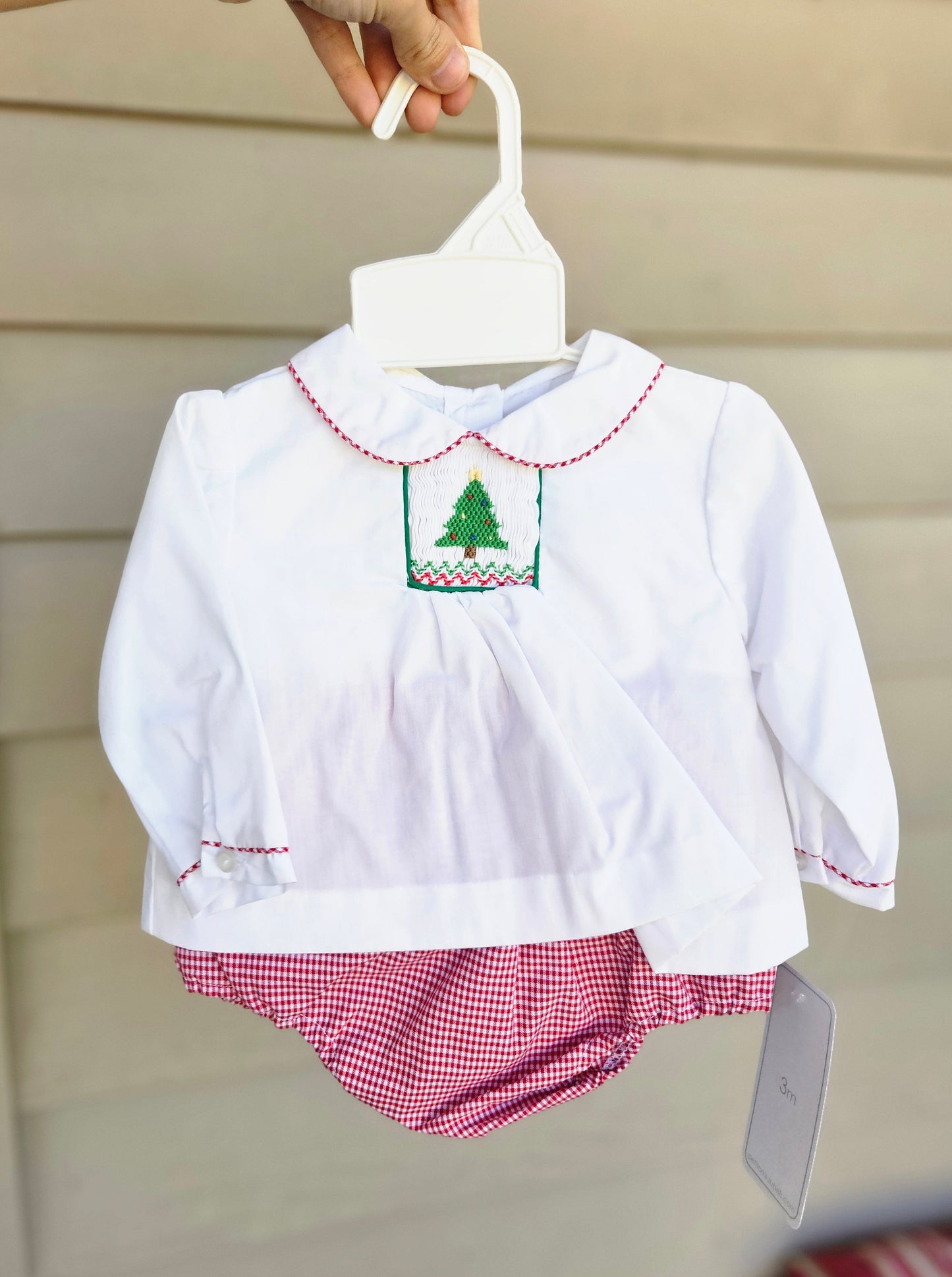 Boys Vintage Christmas Tree Diaper Set