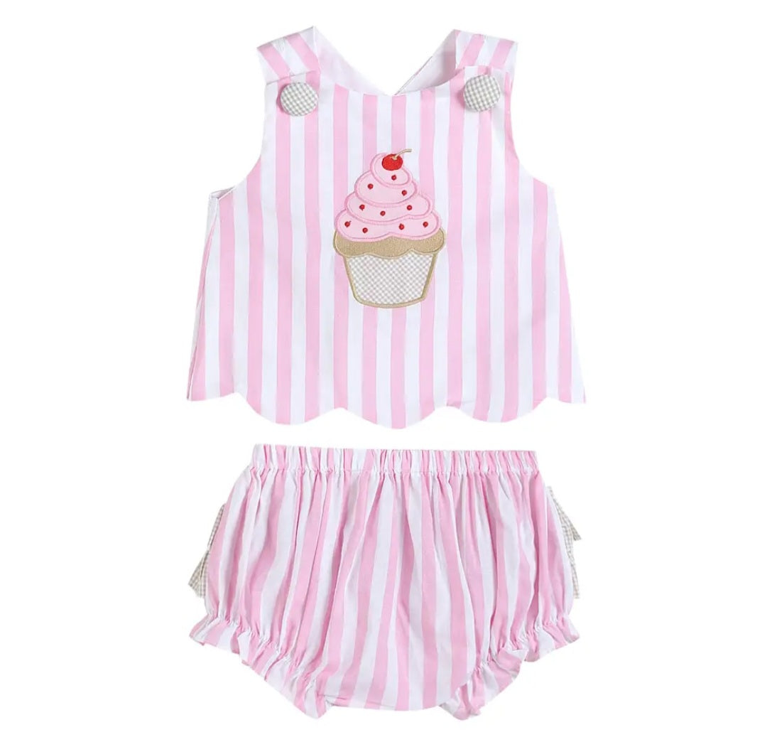 Cupcake Crossback Diaper Set #573