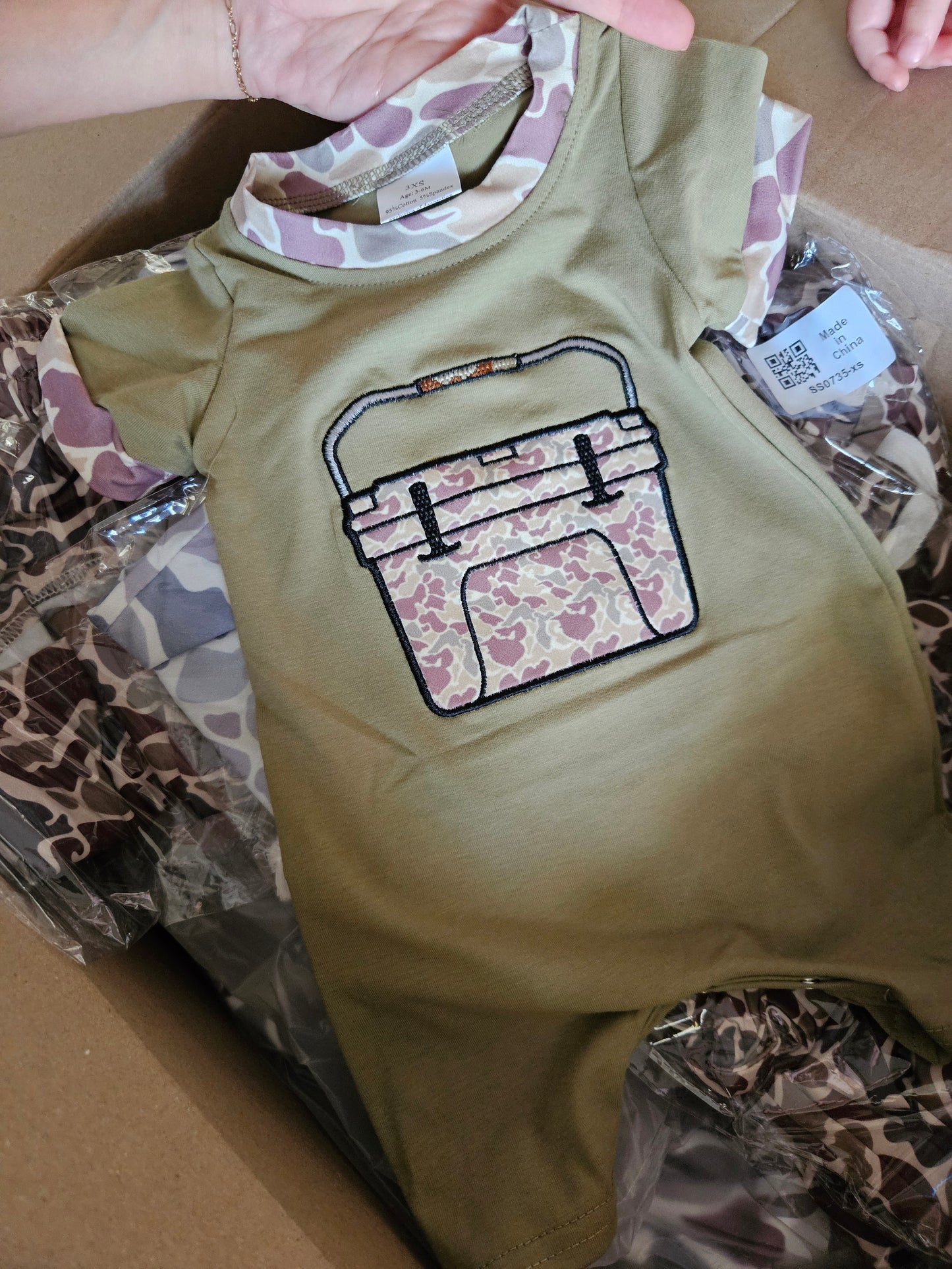 Camo Fishing Cooler Boys Jumper #474