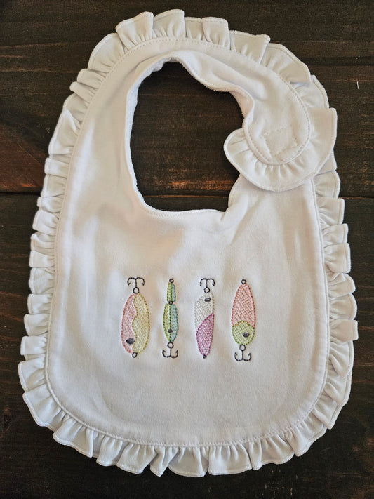 Girls Embroidered Lure Bib