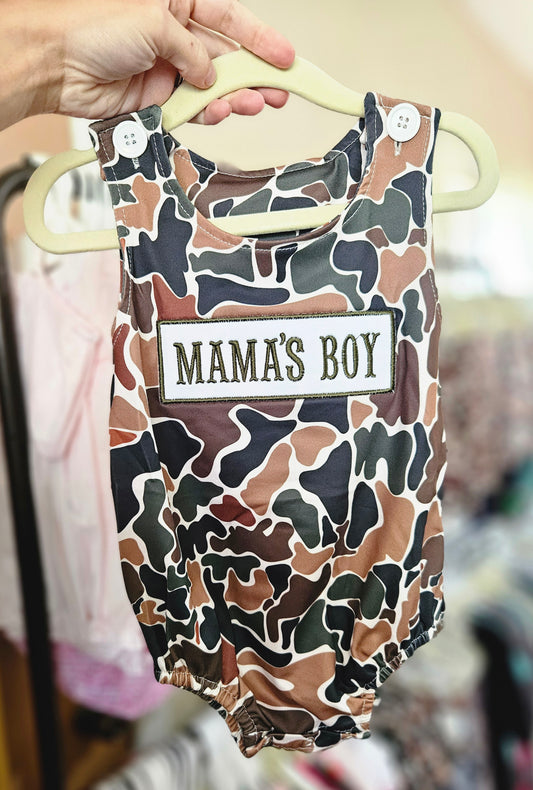 Mama's Boy Camo Tank Bubble