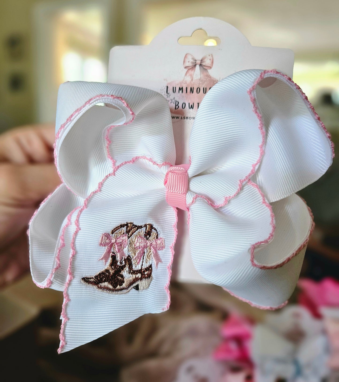 Cowgirl Boots Clip Bow