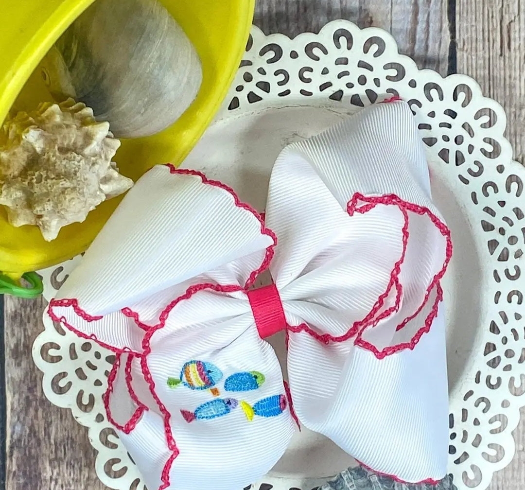 Fishy School Clip Bow