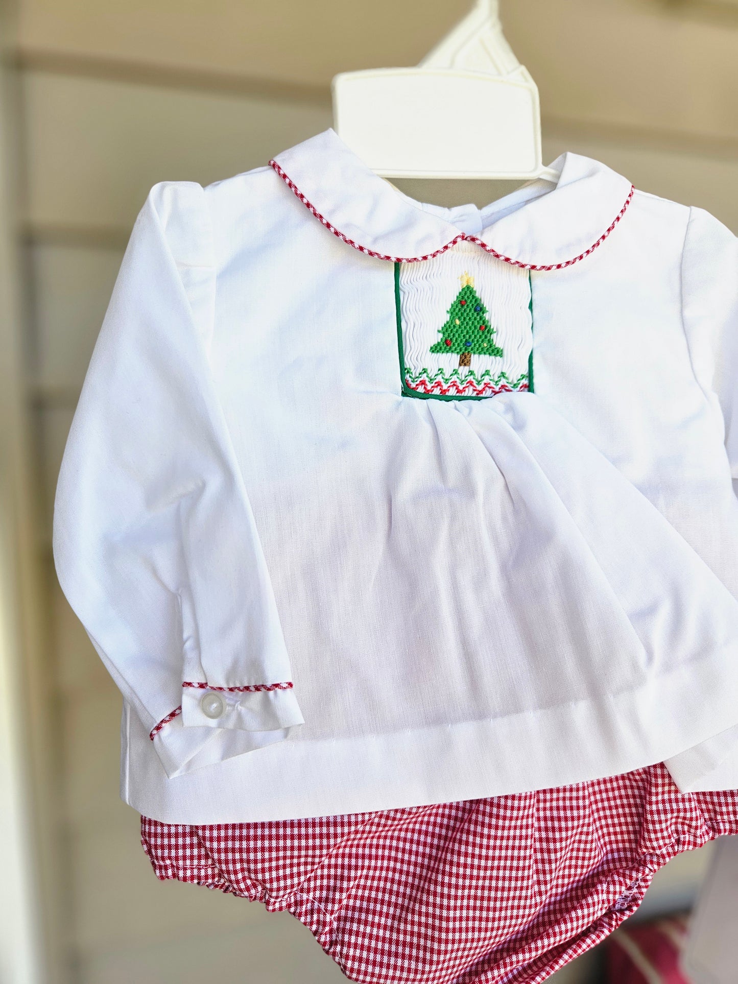 Boys Vintage Christmas Tree Diaper Set