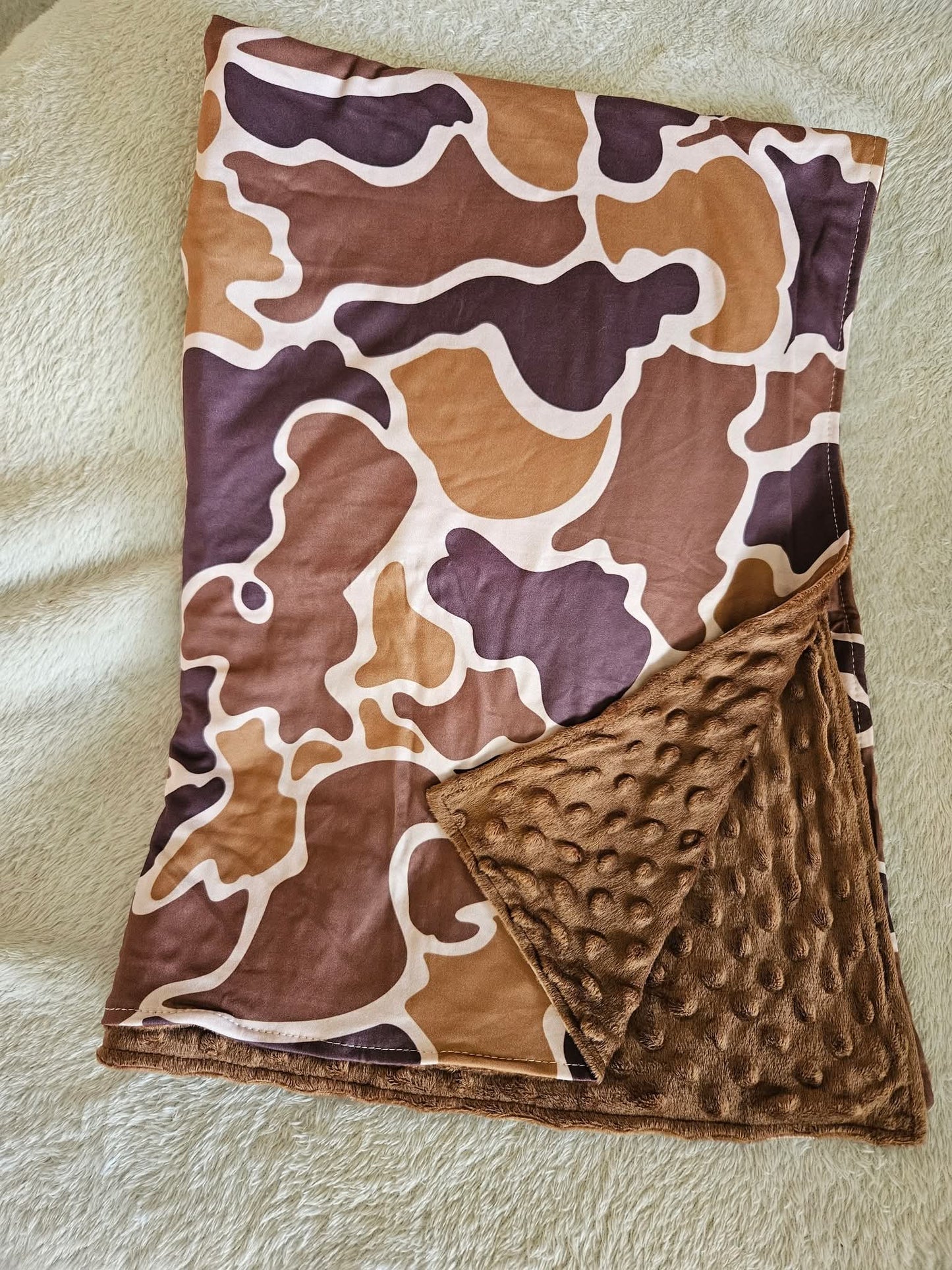 Dark Camo Boys Baby Blanket