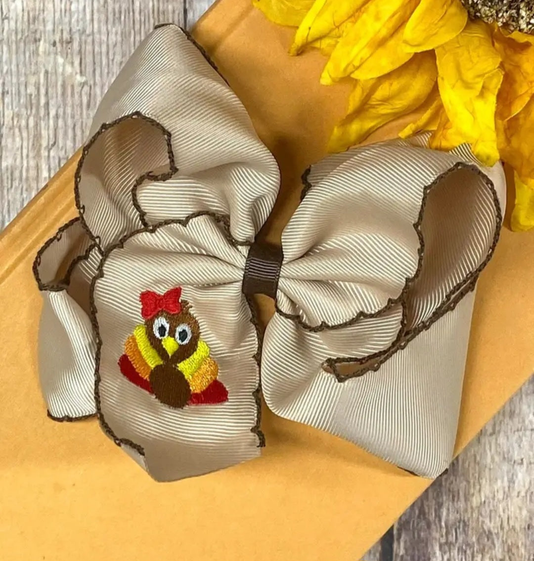 Thanksgiving Turkey Clip Bow