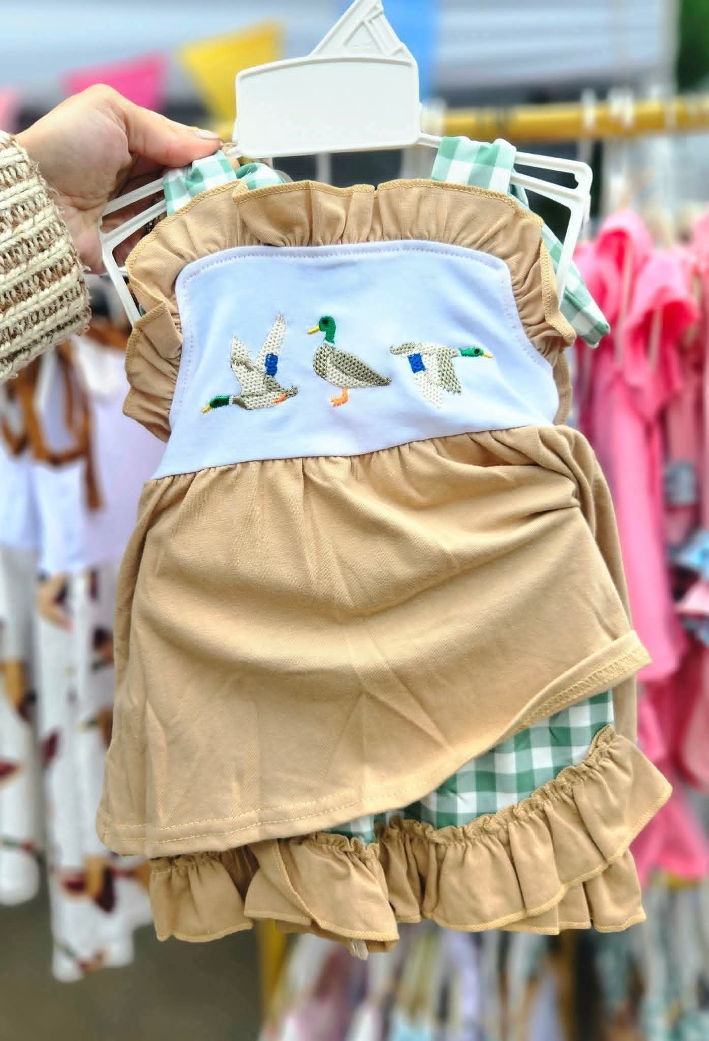 Girl's Ruffle Duck Short Set #544
