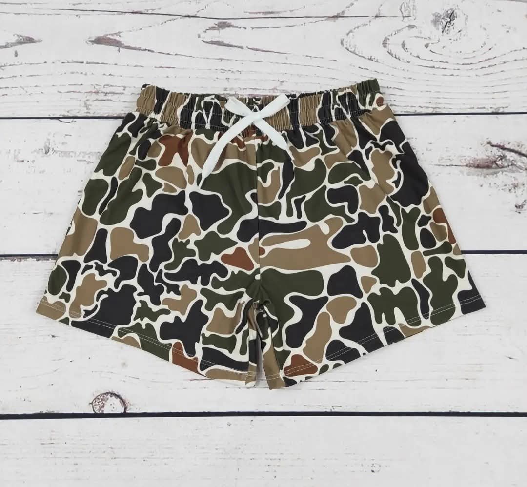 Dark (black base) Camo Summer Shorts #449