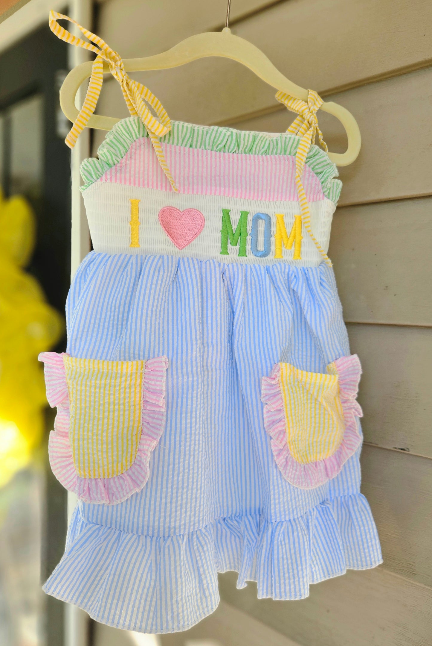 I Heart Mom Smocked Tank Dress #483