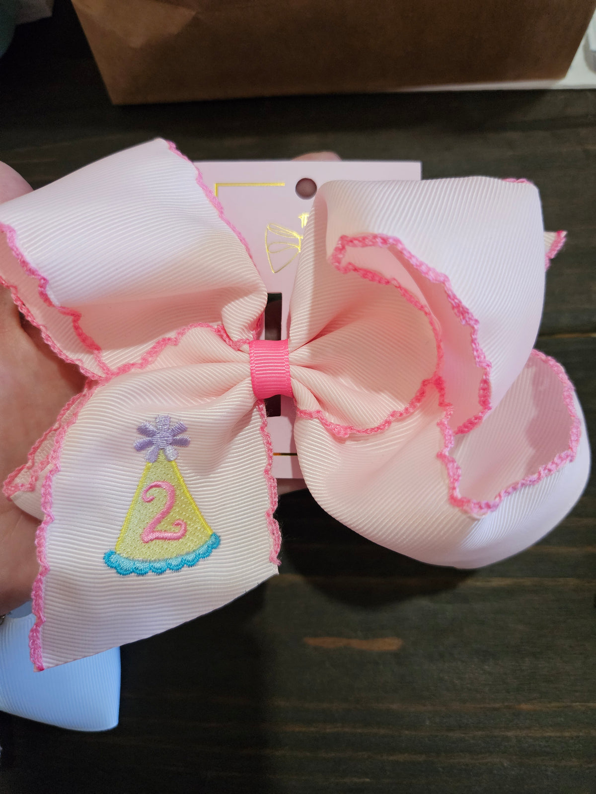 Second Birthday Clip Hair Bow