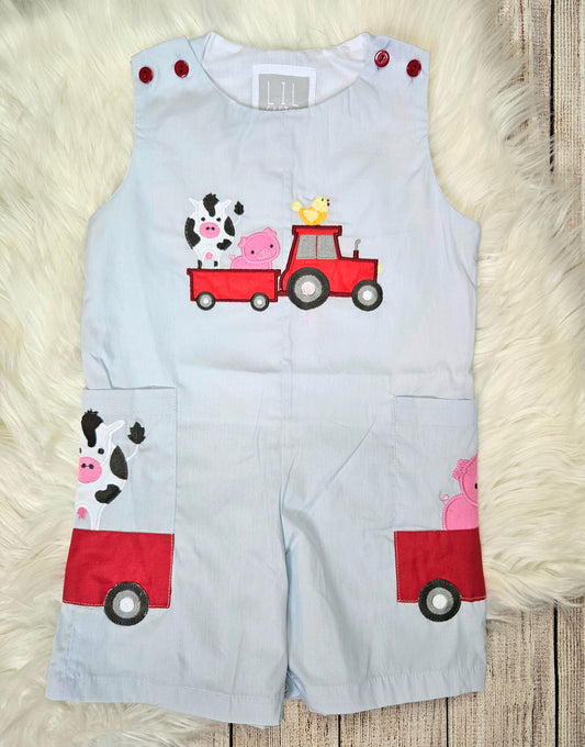 Farm Theme Boys Shortalls