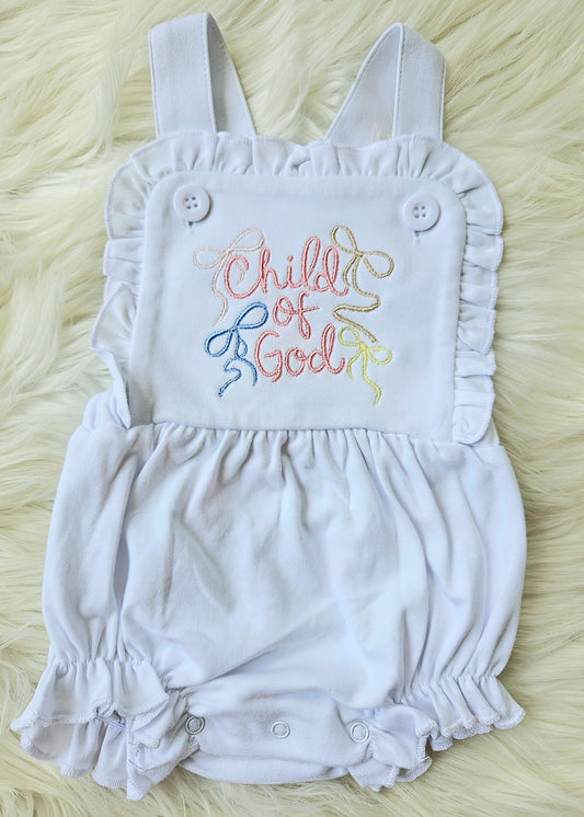 "Child of God" Girls Sunsuit Bubble