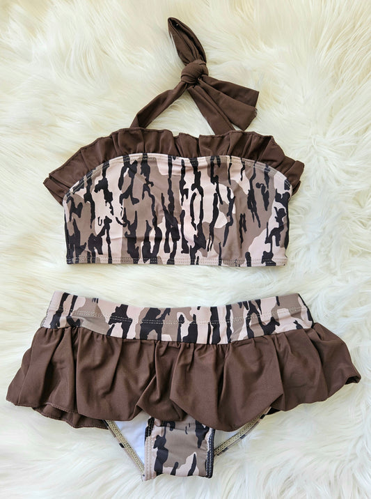 Tree Camo Girls 2 pc Bathing Suit #518