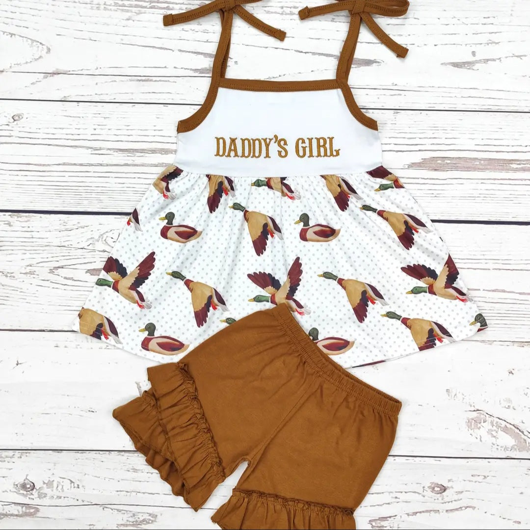 Daddy's Girl Mallard Short Set #500
