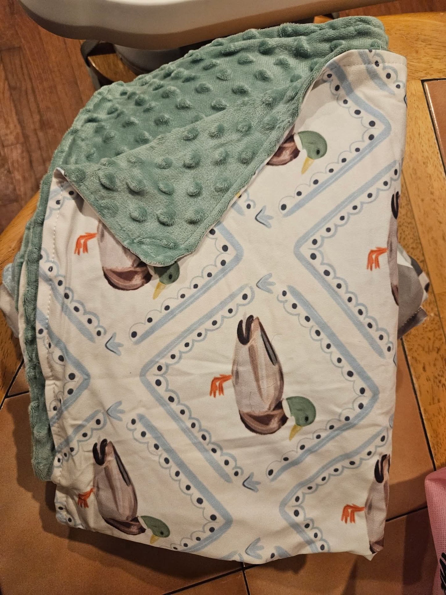 Teal Mallard Duck Blanket