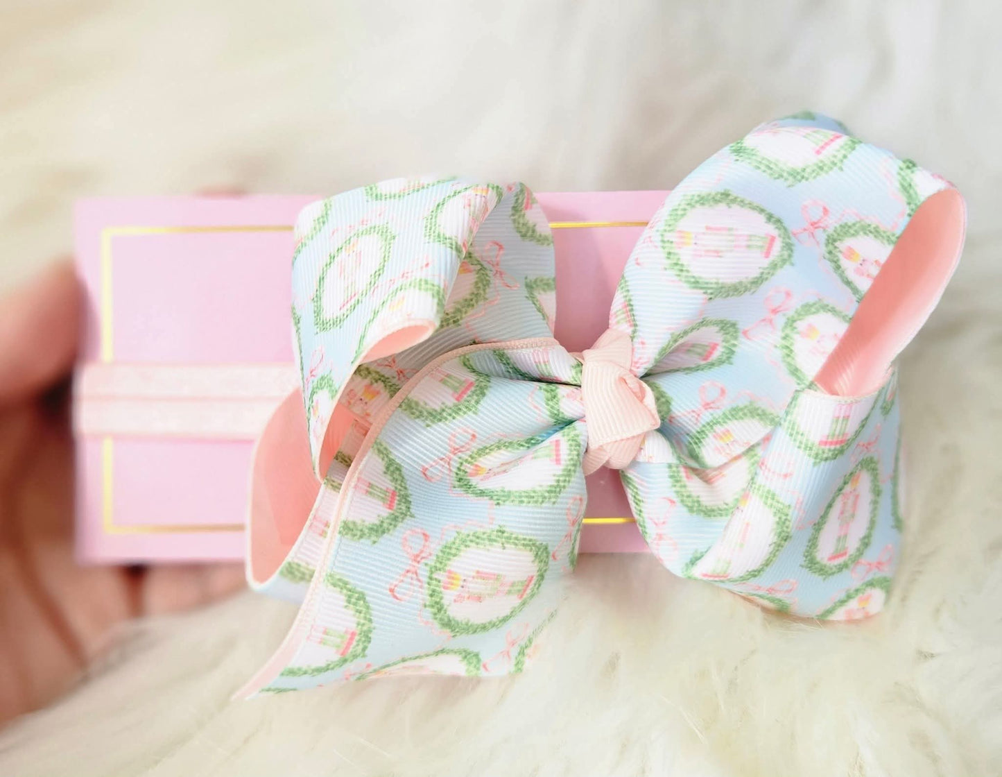 Nutcracker Print Headband Bow