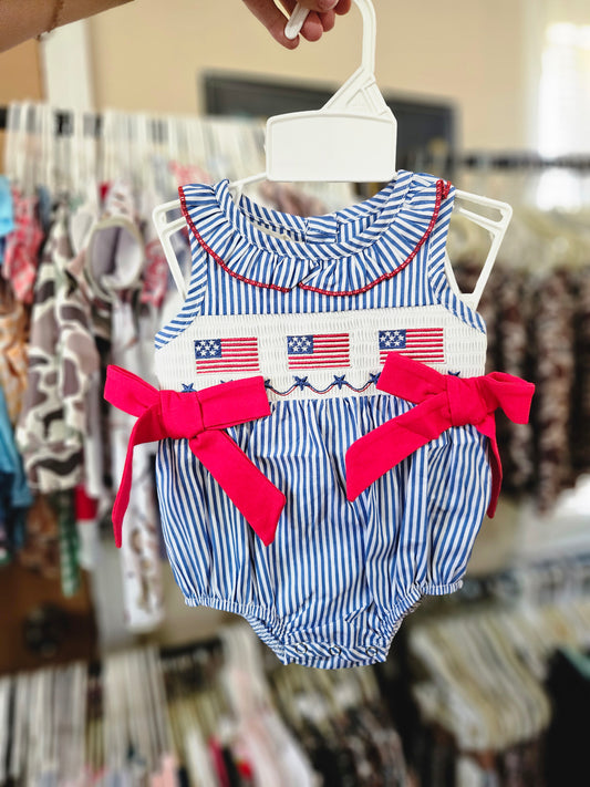 Patriotic Flag Girls Summer Bubble #565