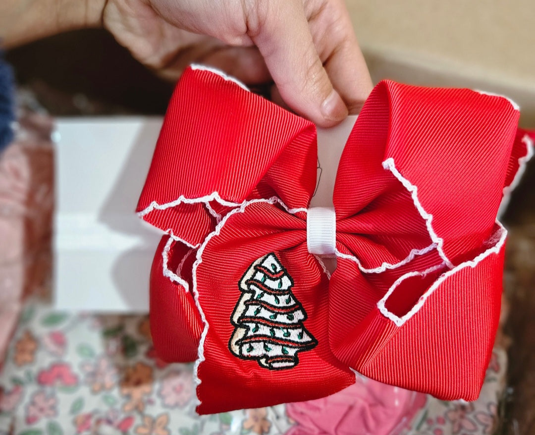 Christmas Tree Cakes Headband Bow