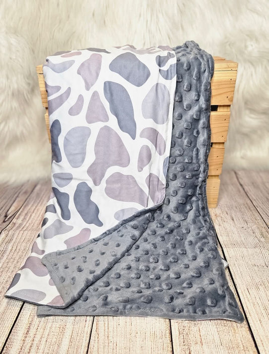 Grey Camo Baby Blanket