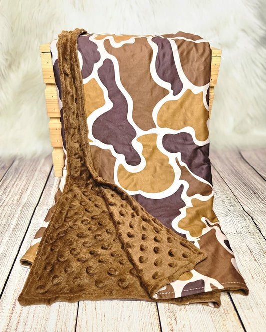 Dark Camo Boys Baby Blanket
