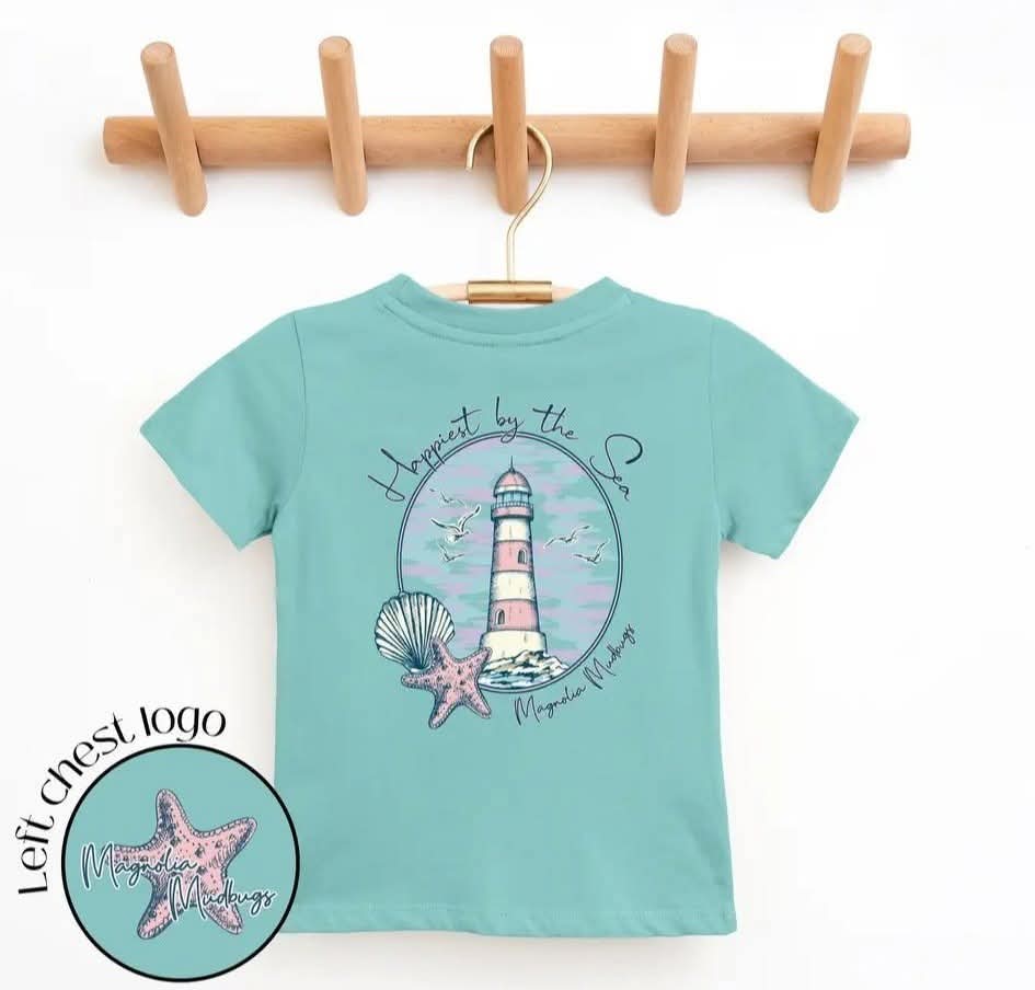 "Happiest by the Sea" Girls Tee
