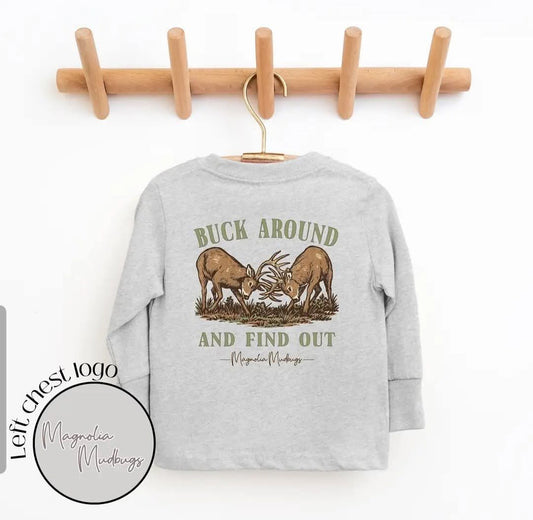 "Buck Around" Boys Long Sleeve Tee