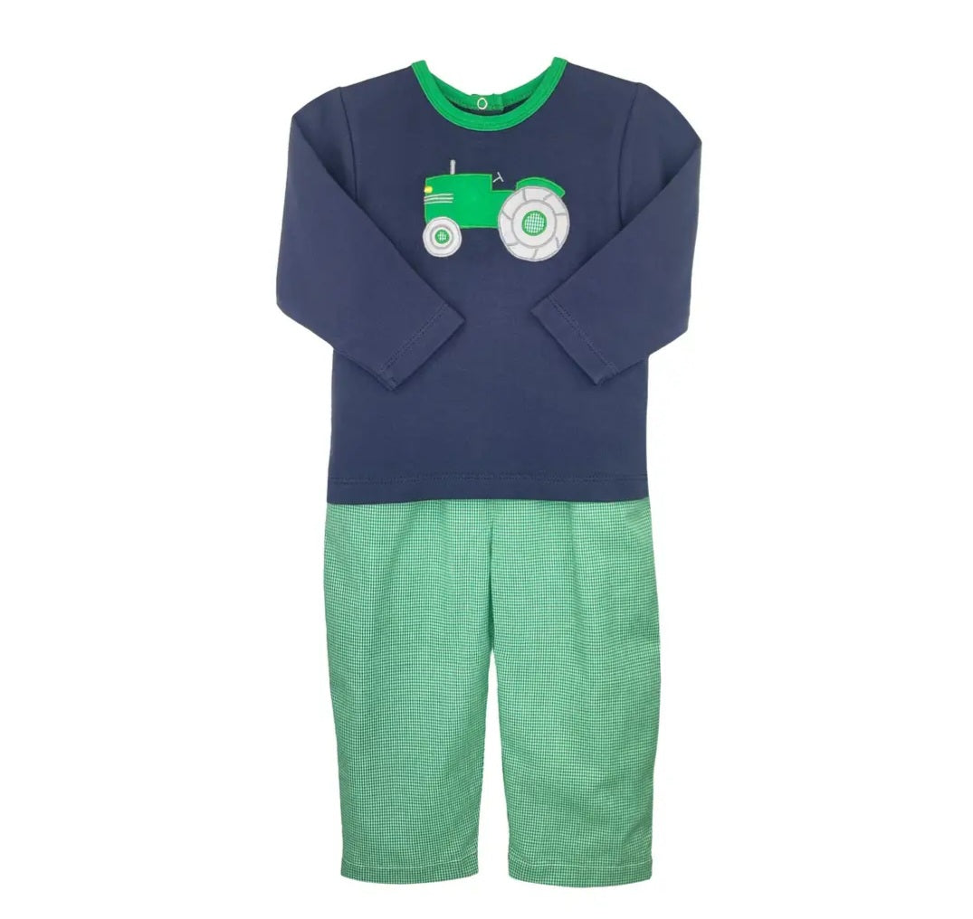 Boy's Tractor Navy Pants Set