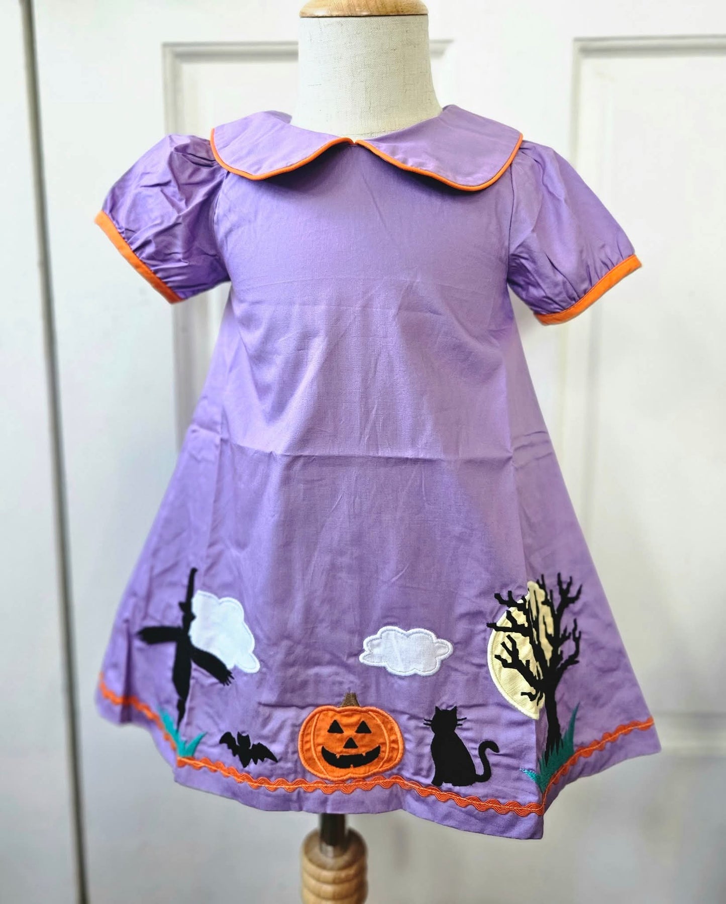 Purple Embroidered Halloween Dress #476