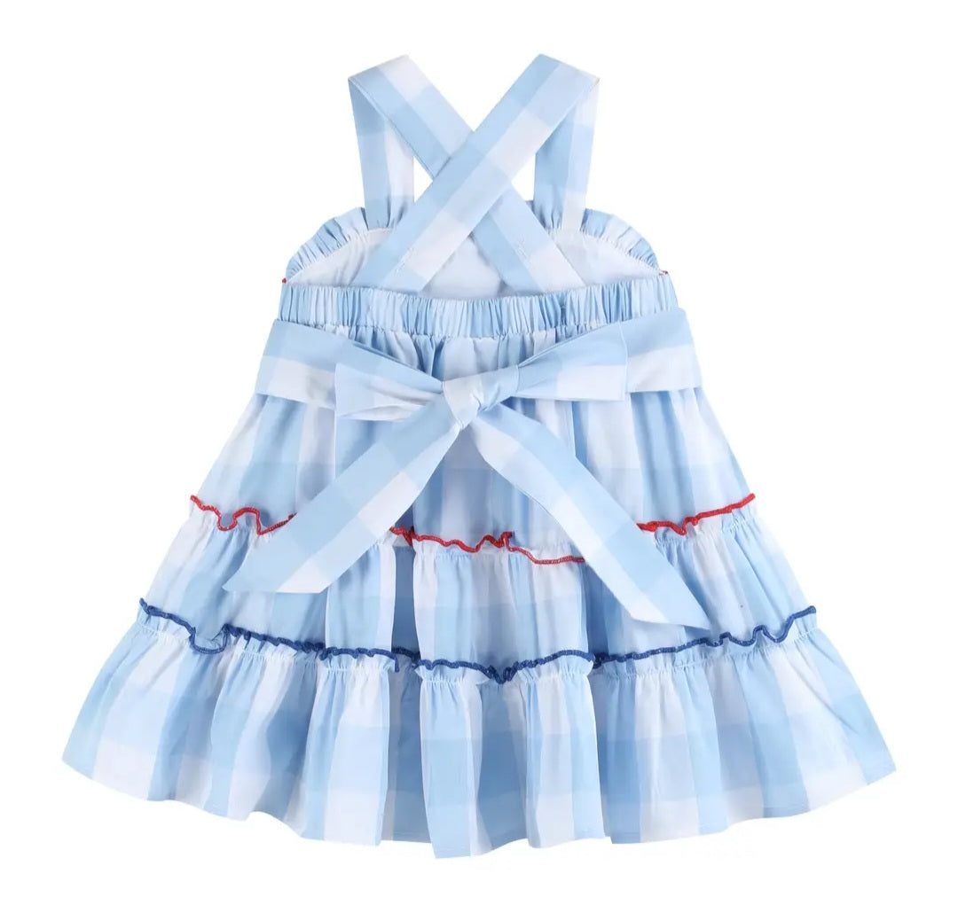 Girls Ruffle Patriotic Dress #463