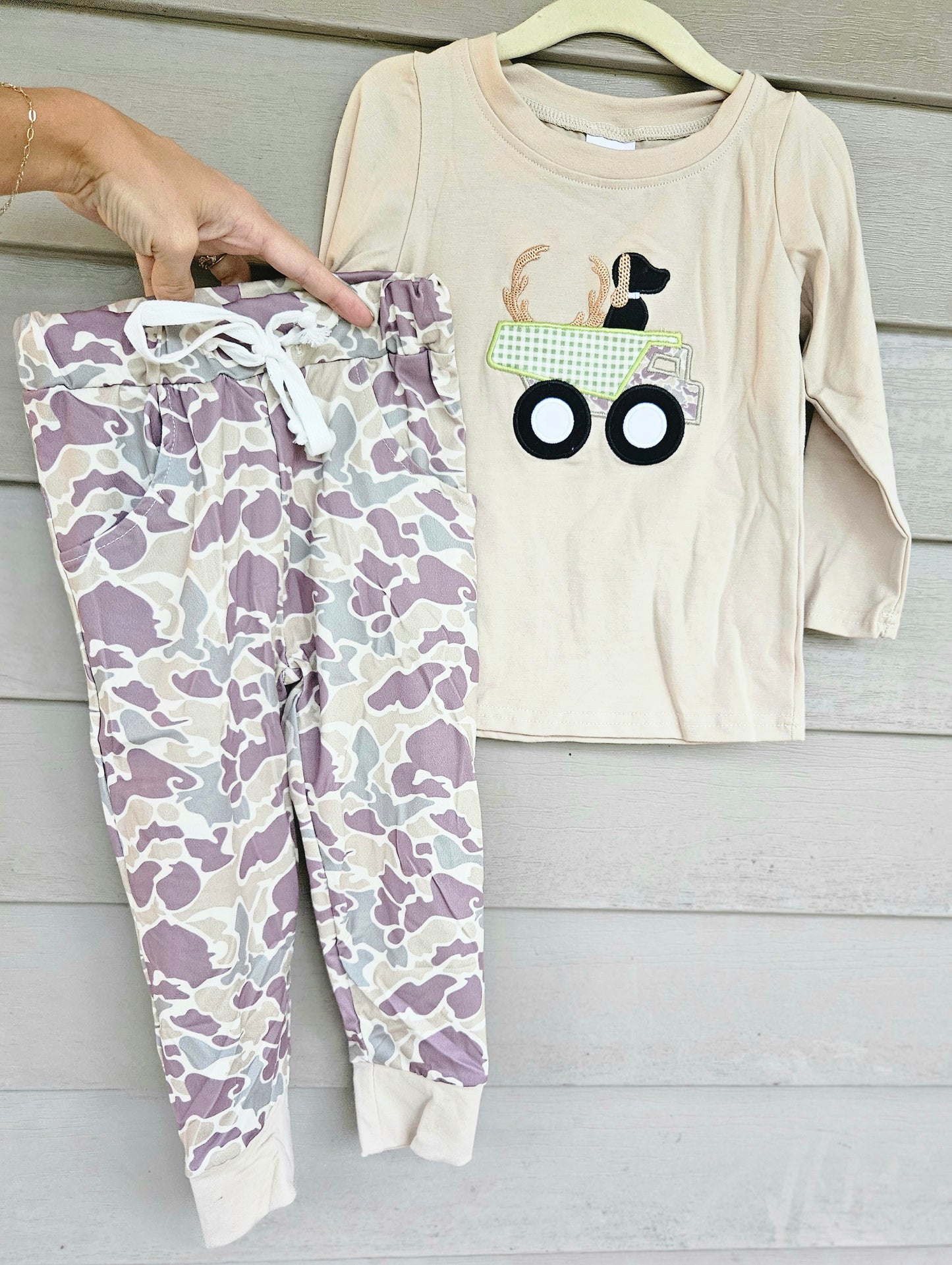 Dog, Truck, Deer Jogger Set