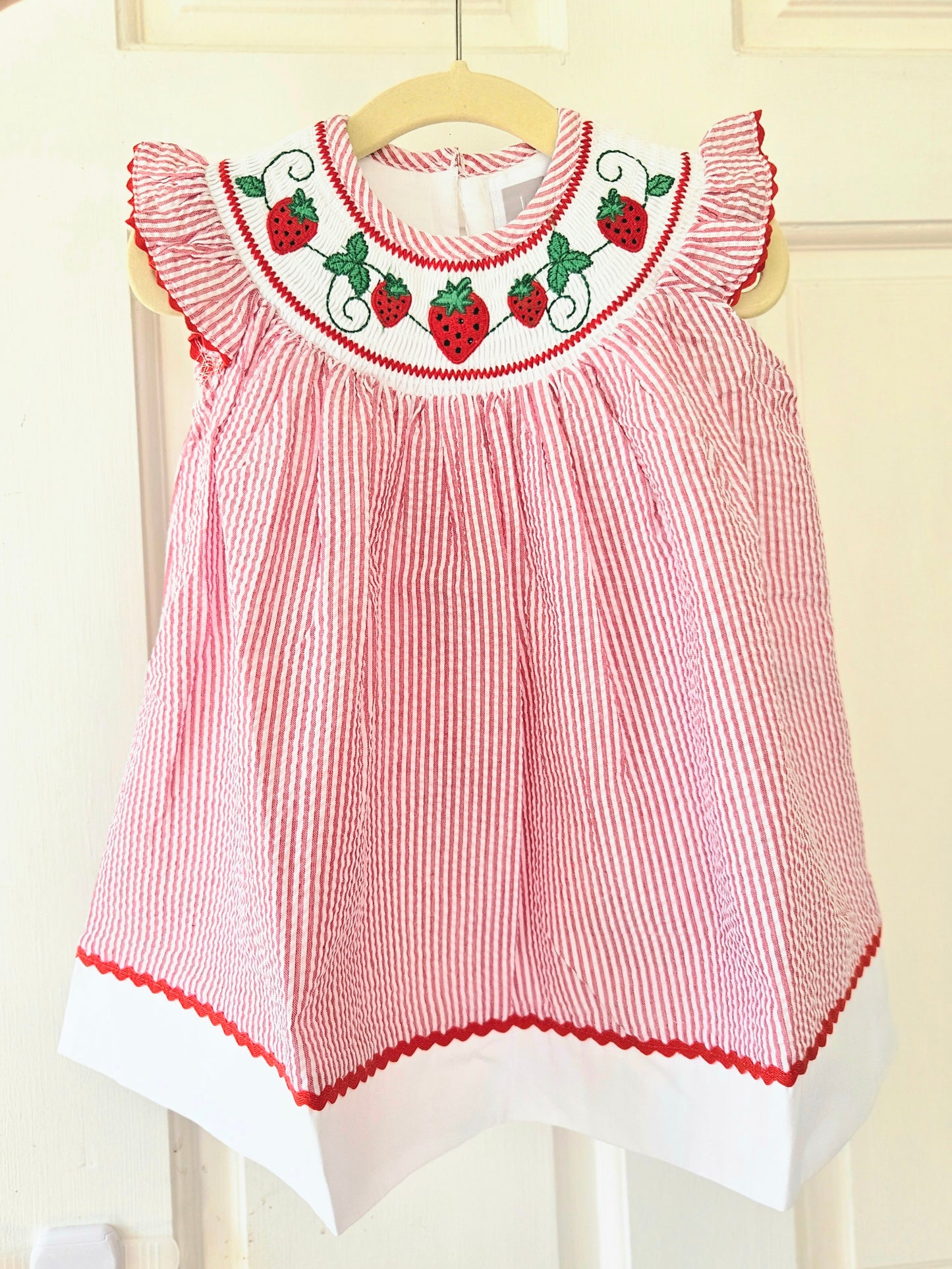 Strawberry Season Spring Smocked Dress #507