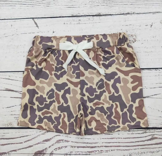 Brown Camo Boys Summer Shorts #448