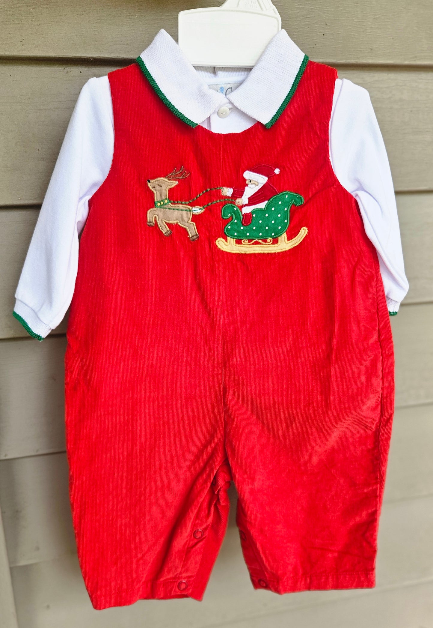 Santa's Sleigh and Reindeer Boys Jon Jon