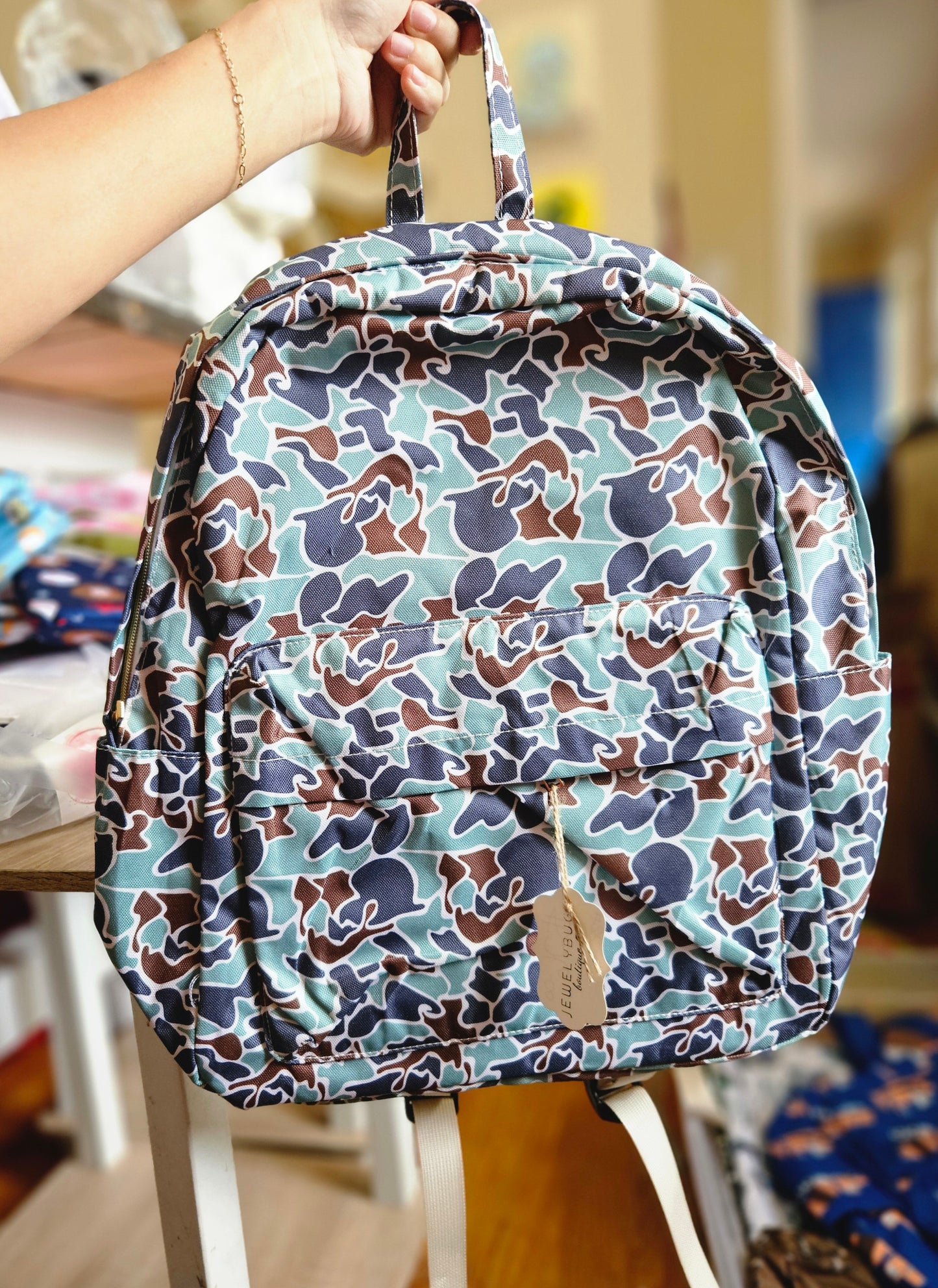 Green/brown Camo Boys Backpack