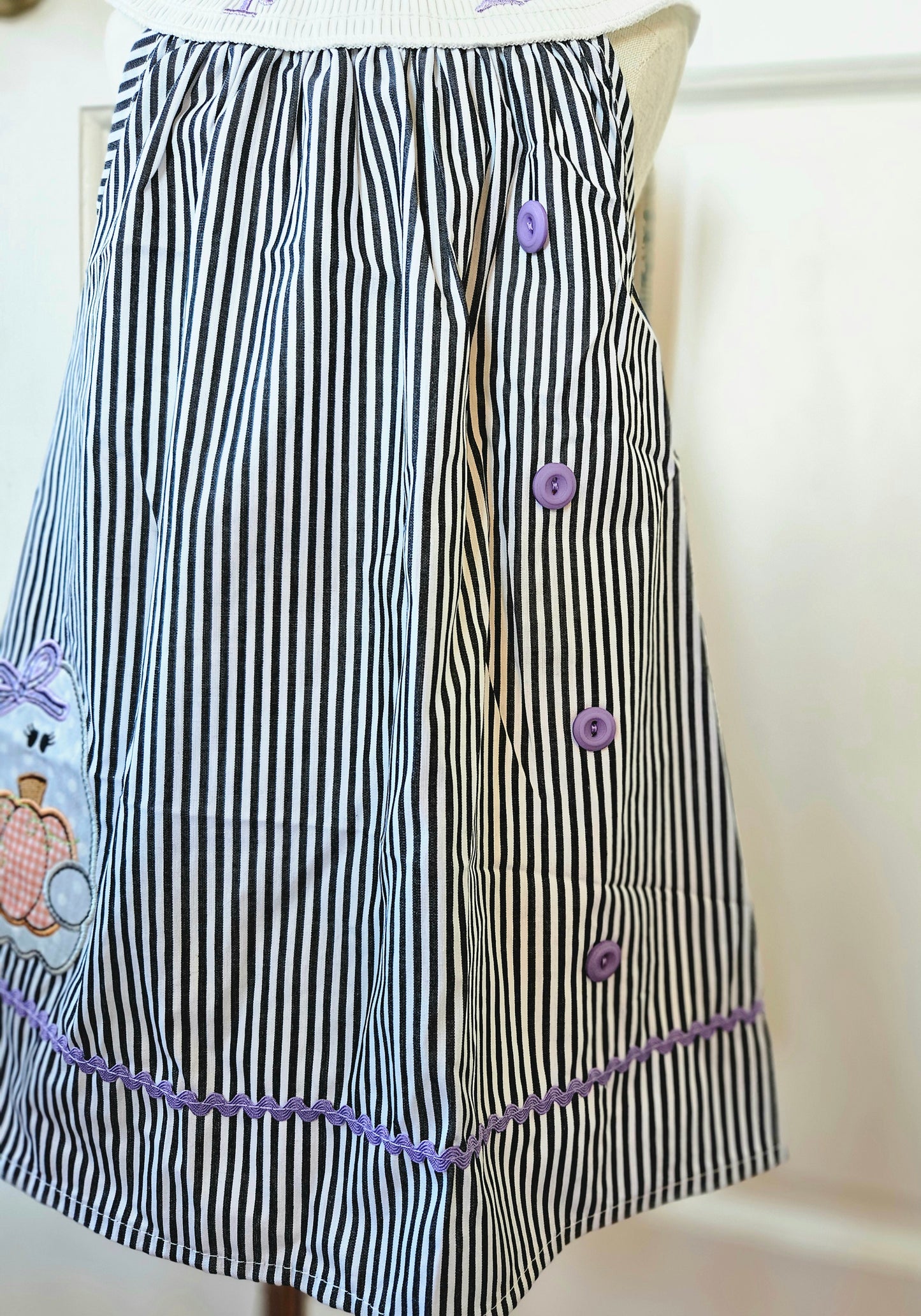 Ghost and Pumpkin Smocked Dress