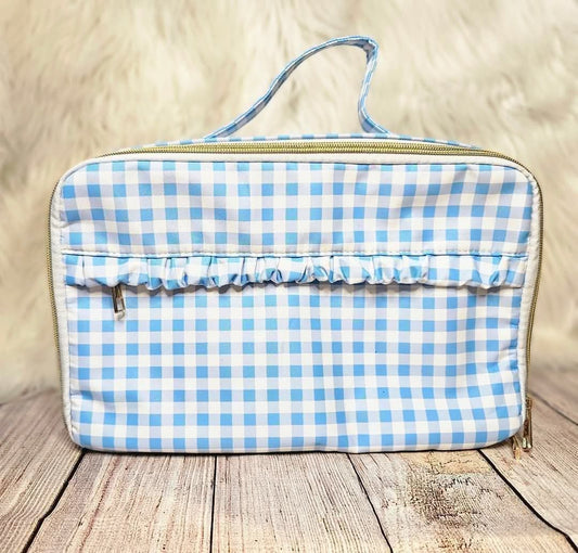Blue checkered Lunchbox