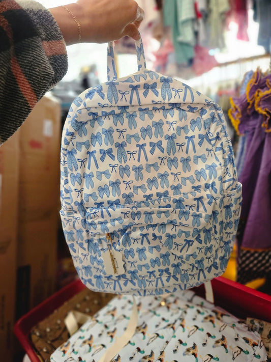 Blue Bow Backpack