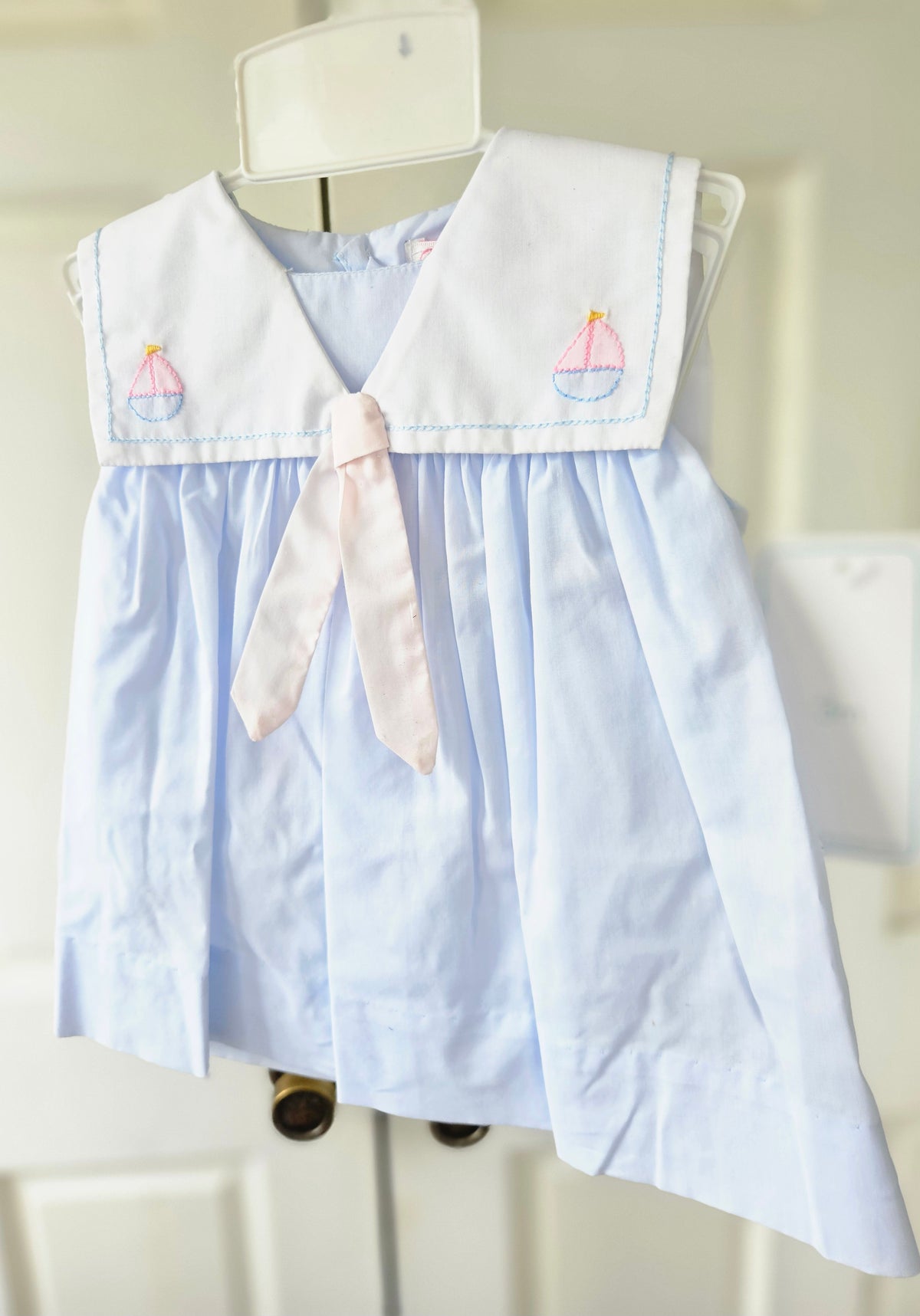 Girls Vintage Style Sailboat Sundress #489