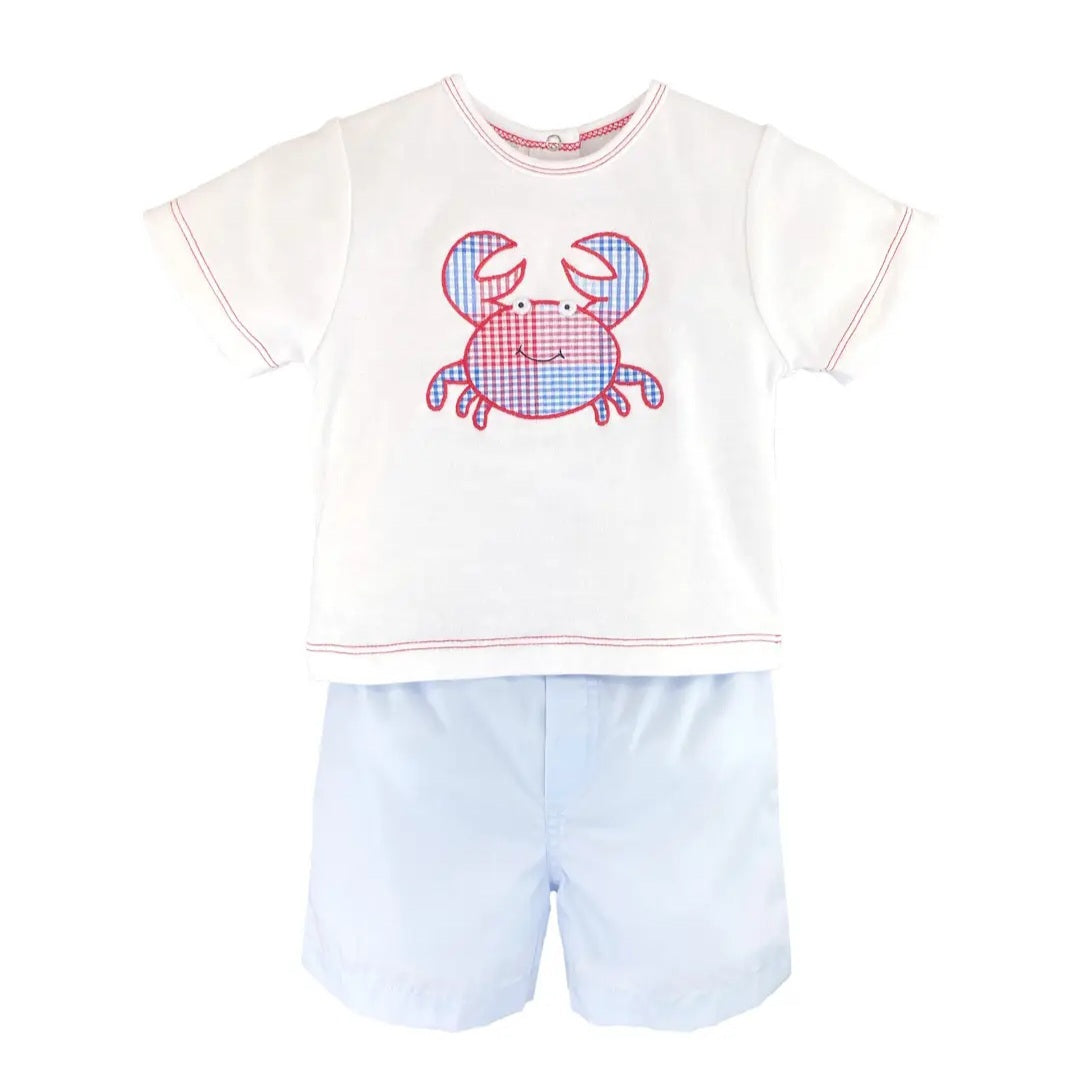 Summer Boys Crab Short Set #555