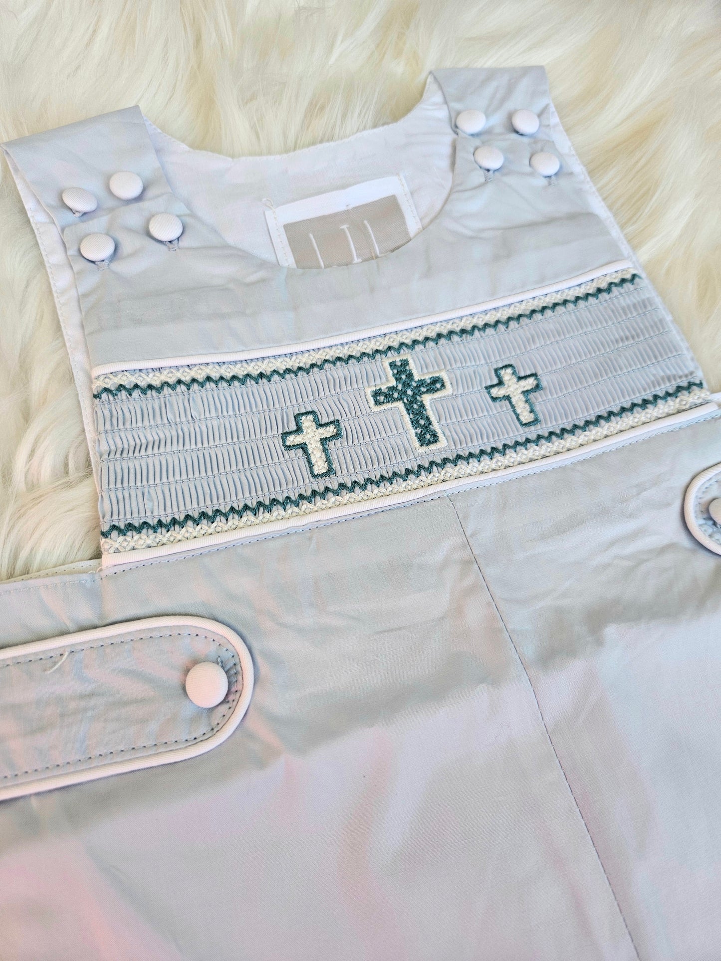 Three Cross Smocked Boys JonJon #473