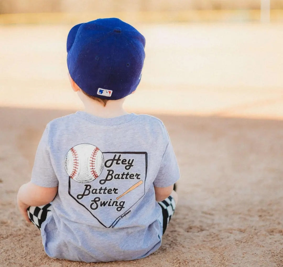 "Hey Batter Batter" Boys Baseball Tee Shirt #521