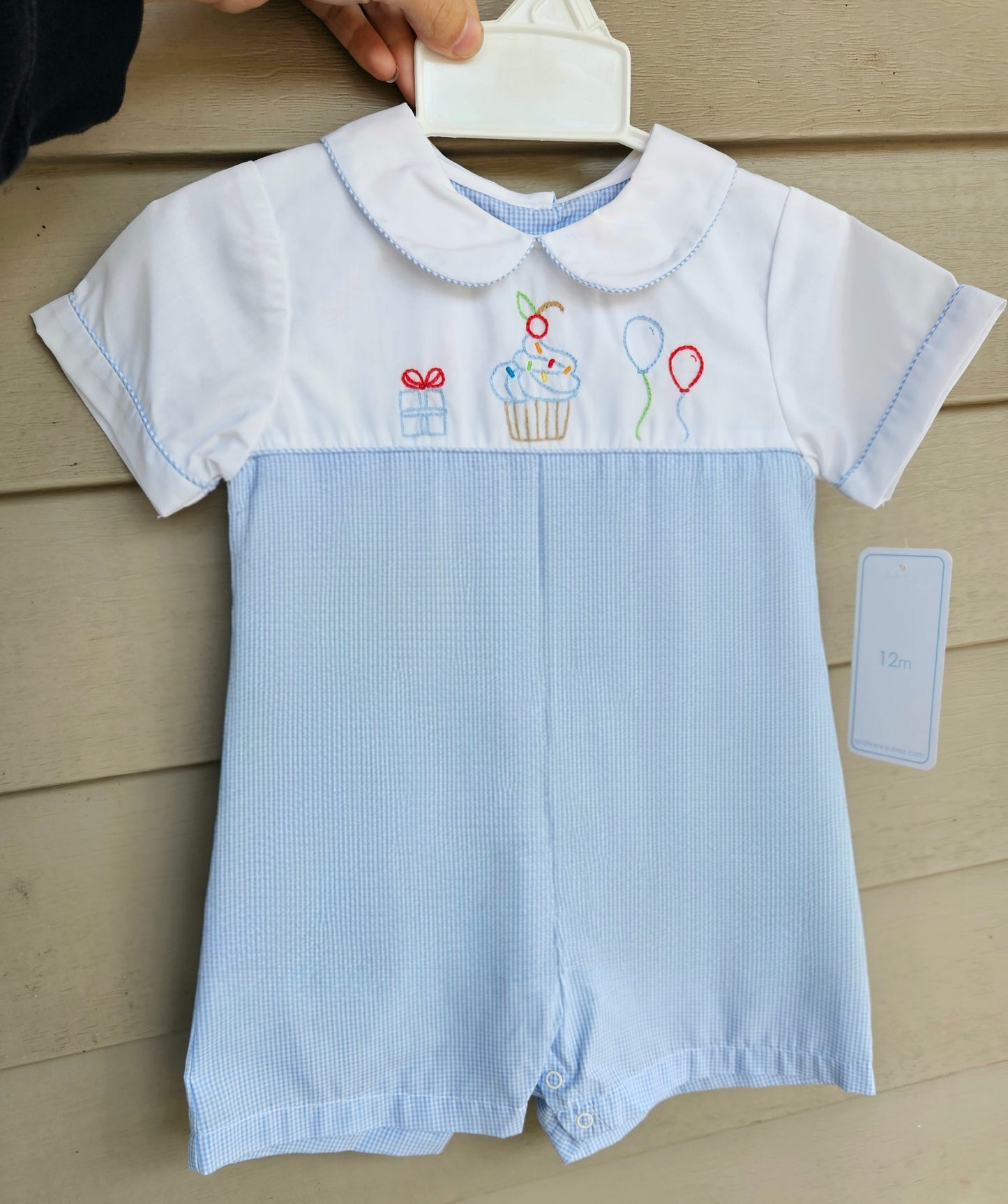 Birthday Boy Embroidered Birthday Romper